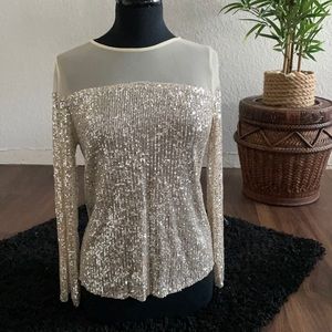 Zara Sparkle White Long Sleeve